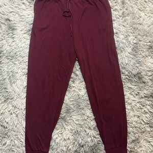 Victoria's Secret Wine Ribbed Lounge Pants